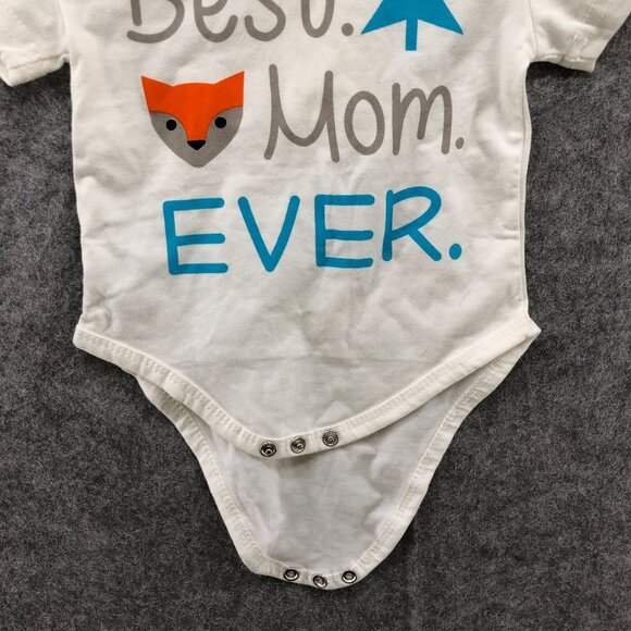 NWT Baby 6-9M Best Mom Ever Fox Woods Themed One Piece Short Sleeve Camping - Picture 4 of 7